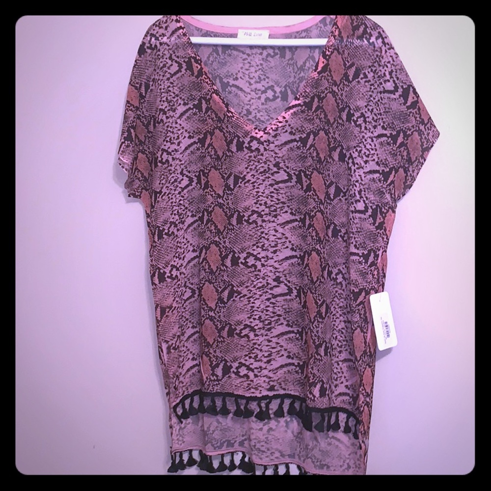 Never go back snakeskin top